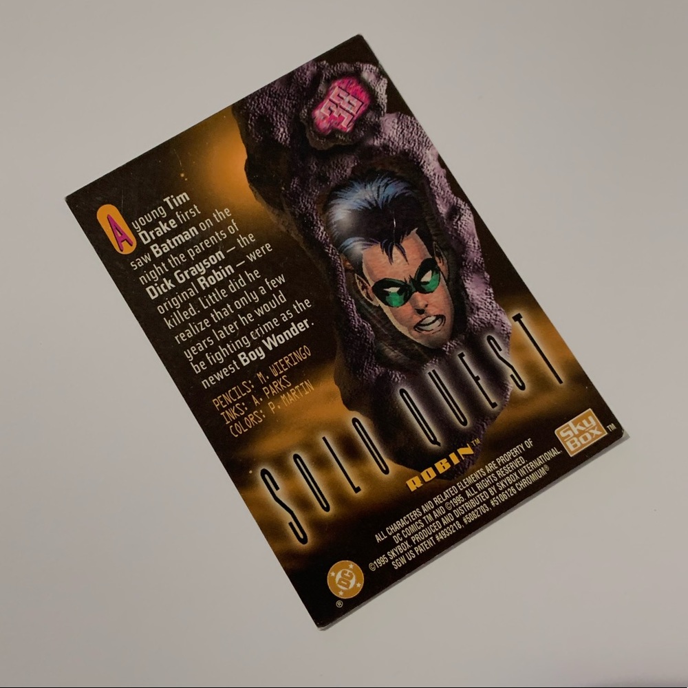 Robin DC Legends ‘95 SkyBox Card - Picture 6 of 6